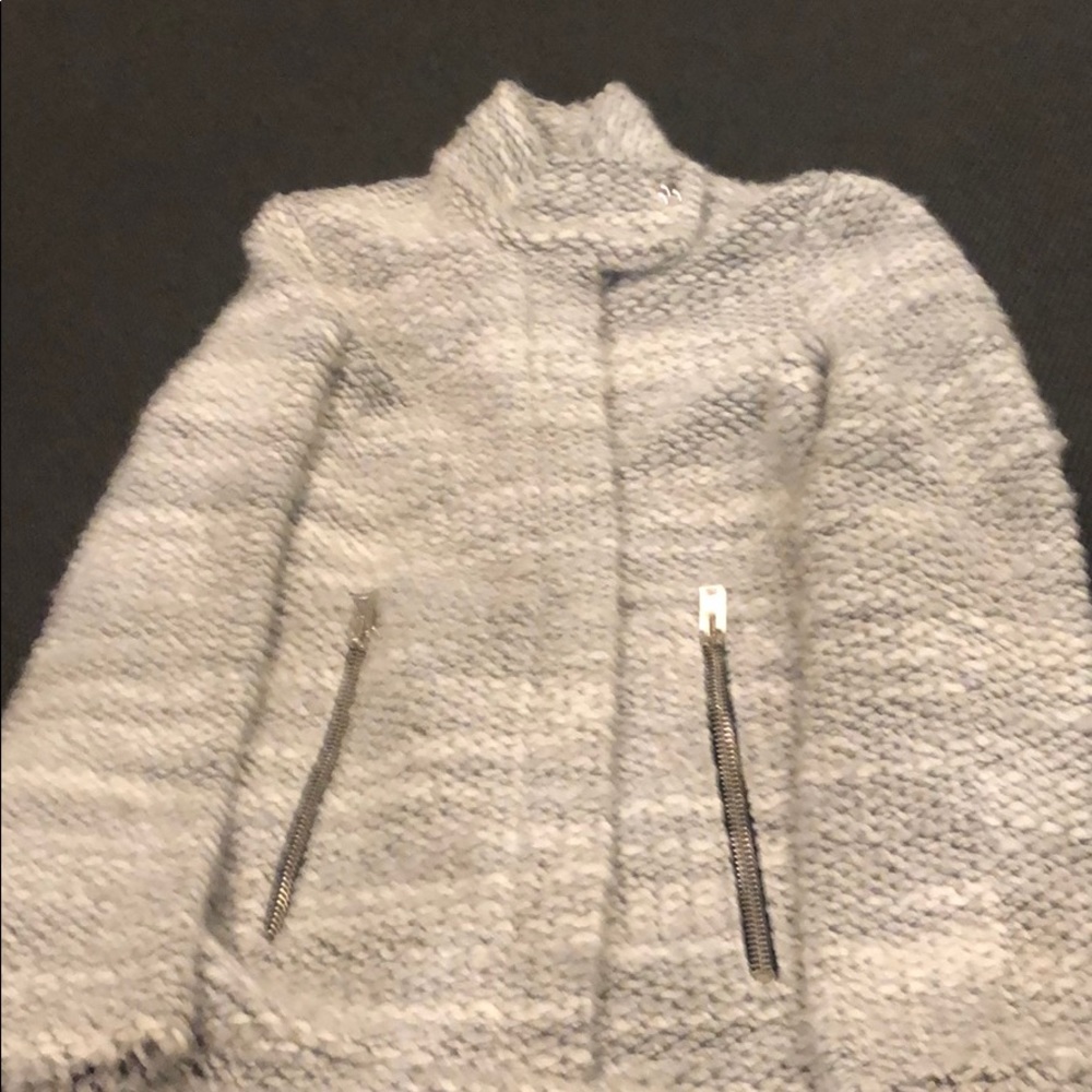 Iro zipper sweater jacket